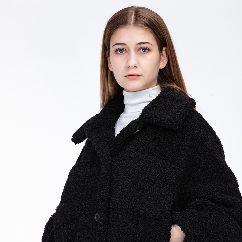 Fauxfur jkt blk